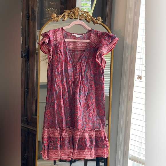 Veronica Beard Lorraine Flutter-Sleeve Mini Dress - Picture 1 of 11
